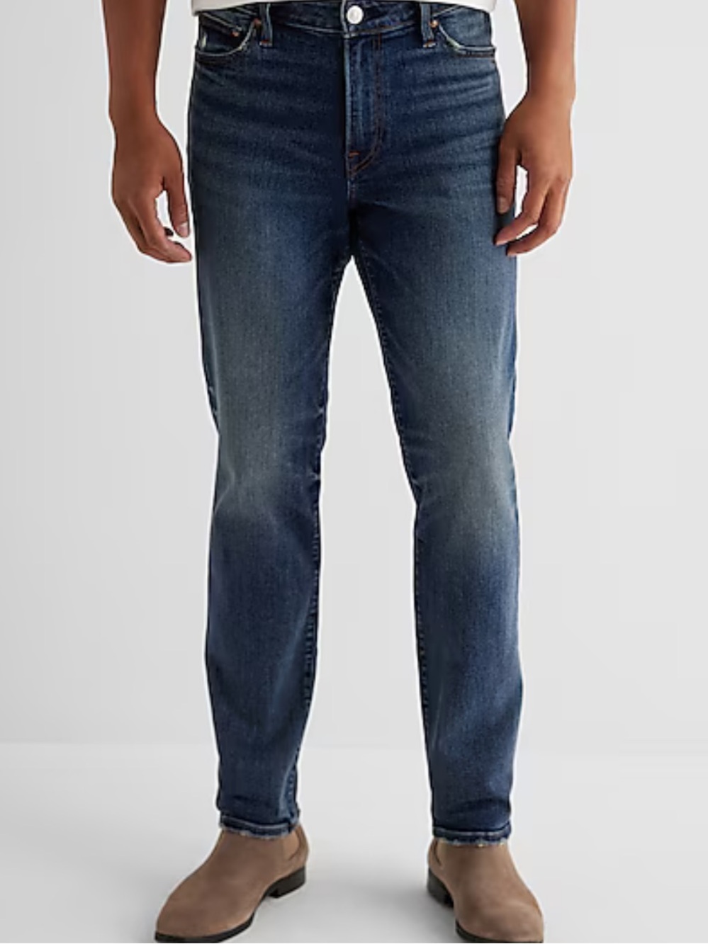 Express Slim Straight Jeans in Dark Blue Wash 317